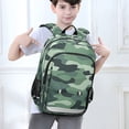 thumbnail image 6 of FORMRS Unisex School Backpack for Niños 17" Travel Laptop Bag with Compartment Pockets, Forest Camouflage Pattern, 6 of 7