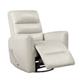 thumbnail image 6 of OakvillePark Crestshire Faux Leather Swivel Glider Reclining Chair, Beige, 6 of 15
