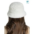 thumbnail image 4 of Deago Women Winter Bucket Hat Vintage Cloche Hats Warm Faux Fur Wool Outdoor Fisherman Cap (White), 4 of 7