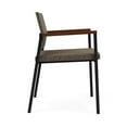 thumbnail image 2 of Avon Reception Waiting Guest Chair UPH Seat Back / Black Steel / Brown, 2 of 4