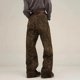 thumbnail image 3 of Pantalones vaqueros de leopardo marrón para mujer y hombre, pantalones de mezclilla para mujer, pantalones de pierna ancha, ropa de calle, Hip Hop, Vintage, 3 of 5