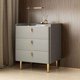 thumbnail image 1 of Mesita De noche baja De madera, módulo De curiosidad único y barato, mesita De noche con cajones, muebles De dormitorio móviles, 1 of 3