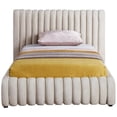 thumbnail image 3 of Meridian Furniture Nico Cream Velvet Twin Bed, 3 of 9