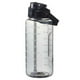 thumbnail image 1 of Botella de agua grande con ventosa, 2 litros, marcador de tiempo, color negro, 1 of 5