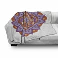 thumbnail image 2 of Ethnic Soft Flannel Fleece Throw Blanket, Colorful Mandala Motif Floral Ornaments Eastern Traditional Ornaments, Cozy Plush for Indoor and Outdoor Use, 50" x 60", Multicolor, by Ambesonne, 2 of 5