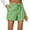 Mint Green-A6, variant on Womens Linen Shorts 7" Inseam High Waisted Mid-Thigh Drawstring Compression Shorts Casual Fold Over Workout Bermuda Shorts with Pockets Green S