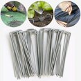 thumbnail image 4 of 50PCS U Type Turf Nails Galvanized Steel Rust Proof Garden Stakes for Securing Fences Weed Barrier, 4 of 4