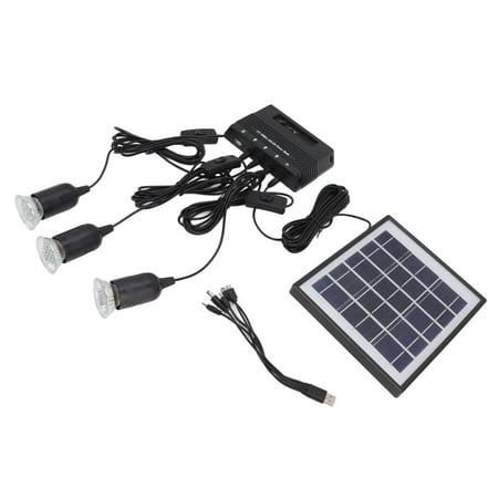 

Solar Panel Lighting Kit Emergency Power Supply Multifunction Solar Generator Lighting Kit For Outdoor Fishing For Indoor Emergency