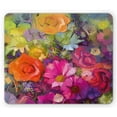 thumbnail image 1 of Floral Mouse Pad, Vibrant Flower Bouquet with Daisy Peony Gerbera Petals Romantic Arrangement Print, Rectangle Non-Slip Rubber Mousepad, Multicolor, by Ambesonne, 1 of 2