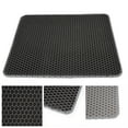 thumbnail image 4 of Cat Litter Box Mat, Double Layer Anti Slip Less Waste Cat Litter Mat Scatter Control  For Cat Litter Box Black,Grey, 4 of 8