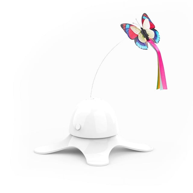 Juguete automático para gatos con mariposa, juguete automático para gatos con mariposas, juguete giratorio para gatos, juguete eléctrico para gatos con mariposas, diseño de última generación