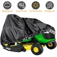 thumbnail image 3 of LP93917 Riding Lawn Mower Cover For John Deere 100-X300 Series Tractors, 330D Oxford Fabric Rain Protector from Dust Dirt Snow Rain Sun Rays, Supply All Weather Outdoor Protection, 3 of 9