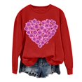 thumbnail image 6 of ibuvkizy Valentine's Day!Womens Sweatshirt Round Neck Lover's Love Print Sweatshirt Long Sleeved Pullover Top/shirt Red,S, 6 of 6