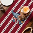 thumbnail image 3 of Patriotic Gnomes Table Runner 70 Inches, Independence 250 Memorial Red Striped Bed Runner Dresser Scarves Tabletop for Indoor Outdoor Parties/Ceremony/Banquet, 13" x 70", 3 of 9