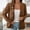 Brown Coat for Winter, variant on XPMWRP Women's Corduroy Solid Color Jacket Double Breasted Blazer Long Sleeve V-Neck Lapel Casual Work Office Suit Jackets Beige S