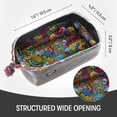 thumbnail image 5 of ZIPIT: Lenny Pencil Case - Grey & Doodles - Large Storage Capacity Zipper Pouch, Makeup-Stationery Bag, School, Washable Polyester, Kids-Teens-Adults, 5 of 10