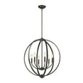 thumbnail image 2 of Colson 6 Light Chandelier in Matte Black with Pewter, 2 of 10