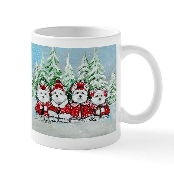 CafePress - Westie Christmas Mug - 11 oz Ceramic Mug - Novelty Coffee Tea Cup