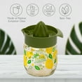thumbnail image 5 of Crystalia Manuel Citrus Juicer with Glass Storage Jar, All Fruit Squeezer for Lemon Orange Lime Grapefruit Juice, Handheld Juice Press Extractor with Handle, Pour Spout and Glass Storage, Green, 5 of 7