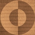 thumbnail image 1 of Ahgly Company Machine Washable Indoor Square Transitional Orange Area Rugs, 5' Square, 1 of 7