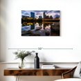 thumbnail image 3 of Elephant Stock Austin City Reflection Wall Art - Horizontal Canvas Wall Art - Living Room Wall Decor - City Canvas - Yellow And Blue Decor - 30" x 20", 3 of 8