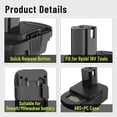 thumbnail image 4 of DM18RL Battery Adapter Converter with USB & Type-C Port for Use with R-yobi 18V Lithium Battery Tools, Converts De-Walt 20V Li-ion or Mil-Waukee 18V Li-ion Battery to R-yobi 18V Li-ion Battery, 4 of 10
