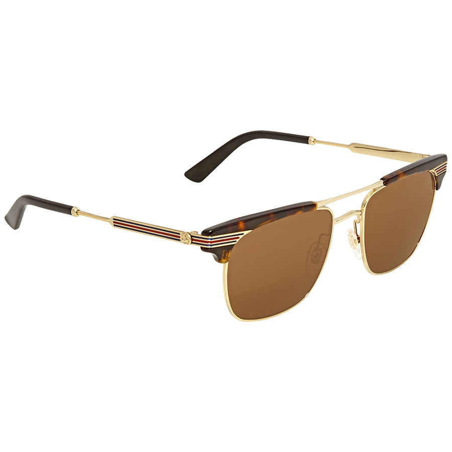 gucci brown square sunglasses