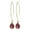 Dark Red, variant on HUANLEDASH 1 Pair Hook Earrings Faux Crystal Decor Polished Copper Anti-allergy Long Drop Dangle Earrings Ear Decoration Jewelry
