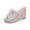 Silver, variant on Sandals Women Wedge Open Toe Thick Soled Slip-on Spring Summer Fashionable Casual Versatile Solid Color Beach Shoes