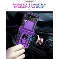 thumbnail image 4 of for Samsung Galaxy Z Flip 4 Case, Galaxy Z Flip 3 Case with Hinge Protection and 360°Rotate Ring Magnetic Kickstand Heavy Duty Protective Case for Samsung Galaxy Z Flip 3/4 Phone (Purple), 4 of 7
