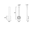 thumbnail image 2 of E42361-ABZ ET2 Lighting Alumilux Sideline - 9W 2 LED Outdoor Wall Mount-4.5 Inch Tall and 18 Inch Length-Architectural Bronze Finish, 2 of 2