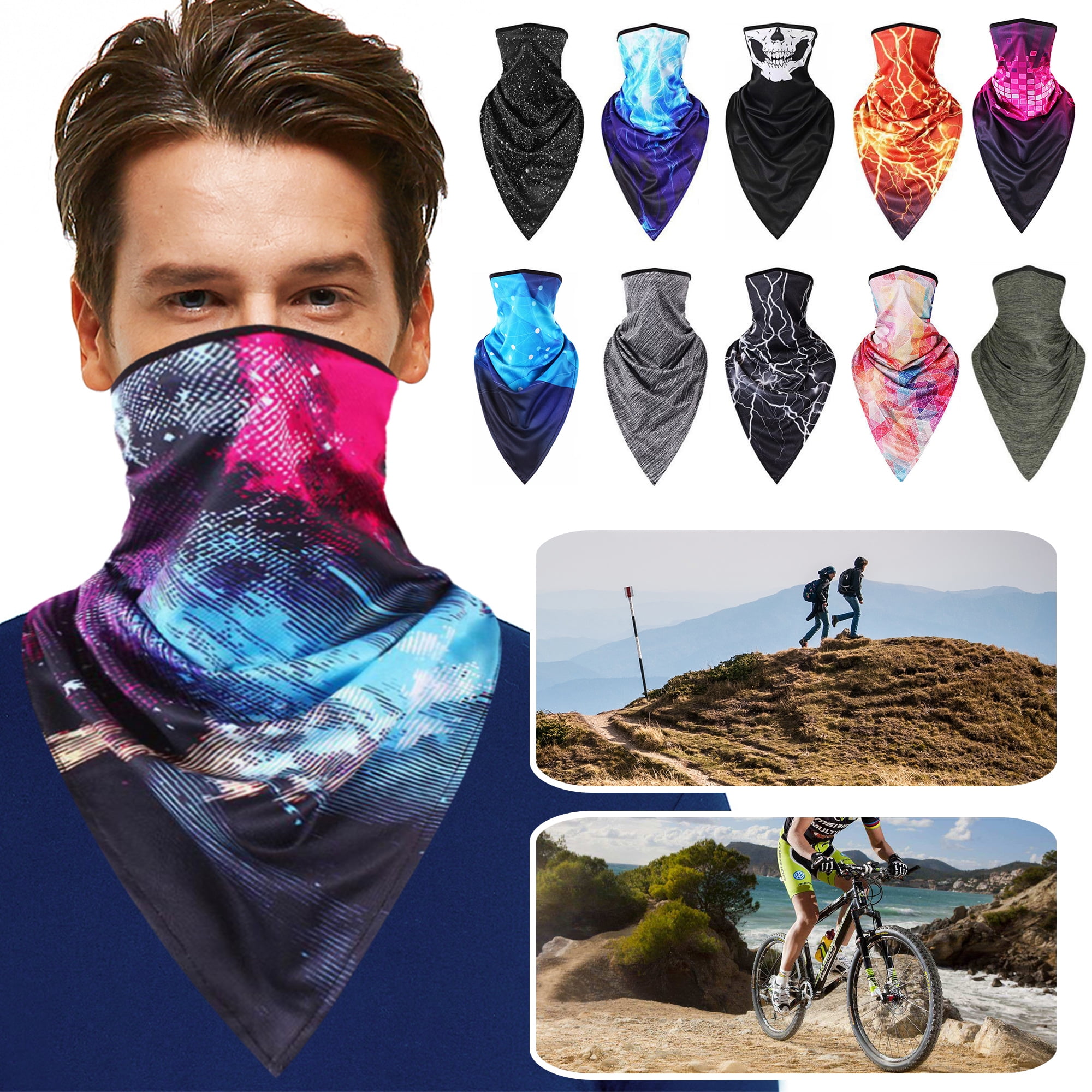 Multi Use Fishing Cycling Bandana Face Mask Biker Neck Tube Scarf Headwear UV
