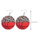 thumbnail image 5 of Pendientes de baloncesto balonmano voleibol, geométricos colgantes leopardo, estilo deportivo, atractivos para fans, diseño único, marco de metal, para eventos, dormitorio, 5 of 8