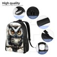 thumbnail image 5 of Fuzoiu Whimsical Owl On Branch Print Laptop Backpack,Work Business Backpacks, Large Capacity Nurse Bag College Bookbag for School, Waterproof Casual Daypack for Travel, 5 of 8