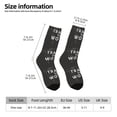 thumbnail image 6 of Uemuo Travel The World1 Pattern Women's Crew Socks, Soft Durable Breathable Moisture-Wicking with Odor Control Cotton socks, 6 of 9