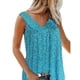 thumbnail image 2 of Sonducket Camiseta sin mangas con estampado sin mangas Camiseta sin mangas con cuello en V Camiseta sin mangas de verano para mujer Chaleco sin mangas con Prendas para la parte del cuerpo azul L Sonducket AP002122-03, 2 of 6