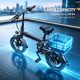 thumbnail image 4 of 14" Folding ebike for Adults,500W Motor up to 20 mph Range 30 mile with 36V 12Ah Removable Battery Convenient for Riders class 2 Electric bike,UL 2849, 4 of 8