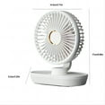 thumbnail image 3 of UttpKLBx Air Conditioning Fan Mini Vertical Conditioner Mini Desktop Cold Fan Powerful Table Fan, for Dorm Office Desktop (White), 3 of 8
