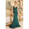 thumbnail image 3 of Women's Nox Anabel C1098 Emerald Green Backless Prom 2026 Dress With 3 D Flowers Size 2, 3 of 3