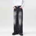 thumbnail image 2 of GrmtClth Y2k Baggy Flared Jeans for Men Casual 90s Vintage Bell Bottom Jeans Wide Leg Denim Pants Trendy Relaxed Fit Grunge Pants M, 2 of 7