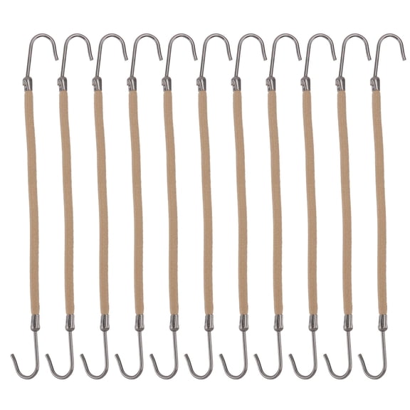 PENIKOKO 20Pcs Ponytail Hair Hooks Beige Bungee Bands for Custom Fit Hair Styling and Smooth Ponytails