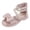 Pink, variant on Girls' Sandals Kids Girls Boys Sandals with Cork Footbed Adjustable Strap Toddler Casual Slides Sandals Open Toes Flat Size 4,(Pink Big Kids 4)