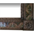 thumbnail image 2 of Small Brown Morelia Tile Talavera Tin Mirror, 2 of 2