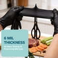 thumbnail image 3 of GUSTO Black Disposable Nitrile Gloves for Food Prep Latex Free Glove, 200-Pack Small, 3 of 9