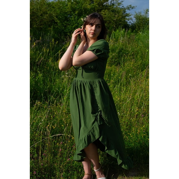 Green Corset Dress Summer Cottagecore Dress Peasant Dress with Ruffles Green S - Walmart.ca Green Corset Dress Summer Cottagecore Dress Peasant Dress with Ruffles Green S - Walmart.ca