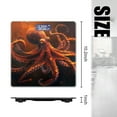 thumbnail image 2 of Bathroom Scale, Highly Accurate Digital Body Scale,Precisely Measures Weight up to 400 lbs-Octopus With Tentacles Glowing Orange Floating In Space, 2 of 4