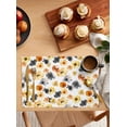 thumbnail image 3 of Watercolor Flowers Yellow Black Kitchen Placemat Dining Table Decor Table Mat Home Decor Coffee Tea Pad Cup, 3 of 5