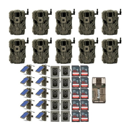 Stealth Cam Fusion X 26MP Trail Camera with Solar Power Panel Bundle (10-Pack)