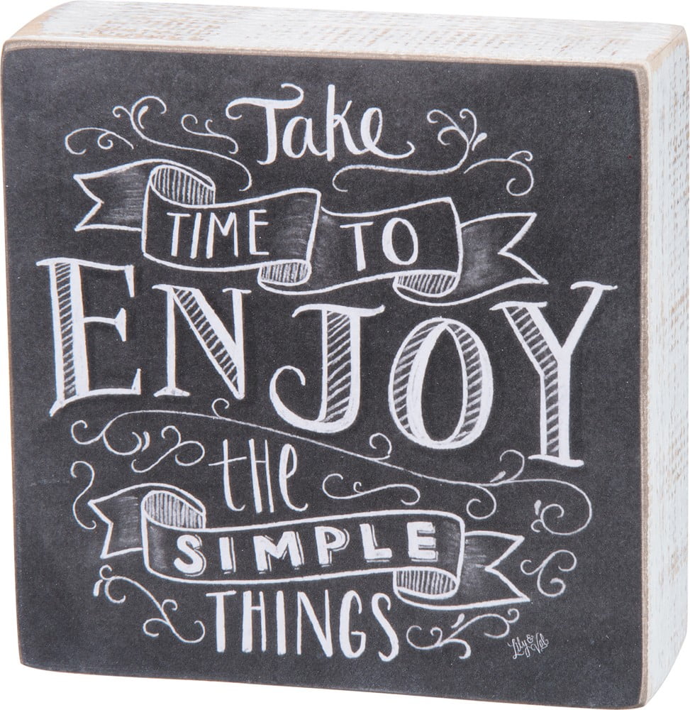Enjoy The Simple Things Chalk Box Sign