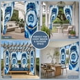 thumbnail image 5 of Abstract Marble Art Outdoor Curtains for Patio, Manau Blue White Decoration Waterproof Outside Curtains Privacy Blackout Curtain for Porch Pergola Cabana, 1 Panel 54W x 95L Inch, 5 of 9